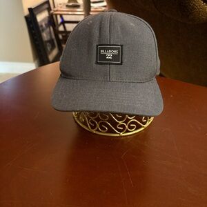 BILLABONG Baseball Hat Cap Patch Snapback Gray Adjustable OS